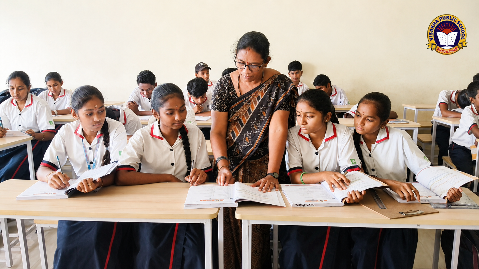 Upper class students in a structured learning environment